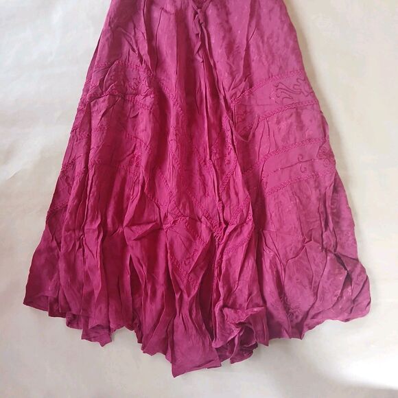 Scully Western Dress Womens XXL Sleeveless Midi Burgundy F0_HC118 Renn Fair - Picture 6 of 13